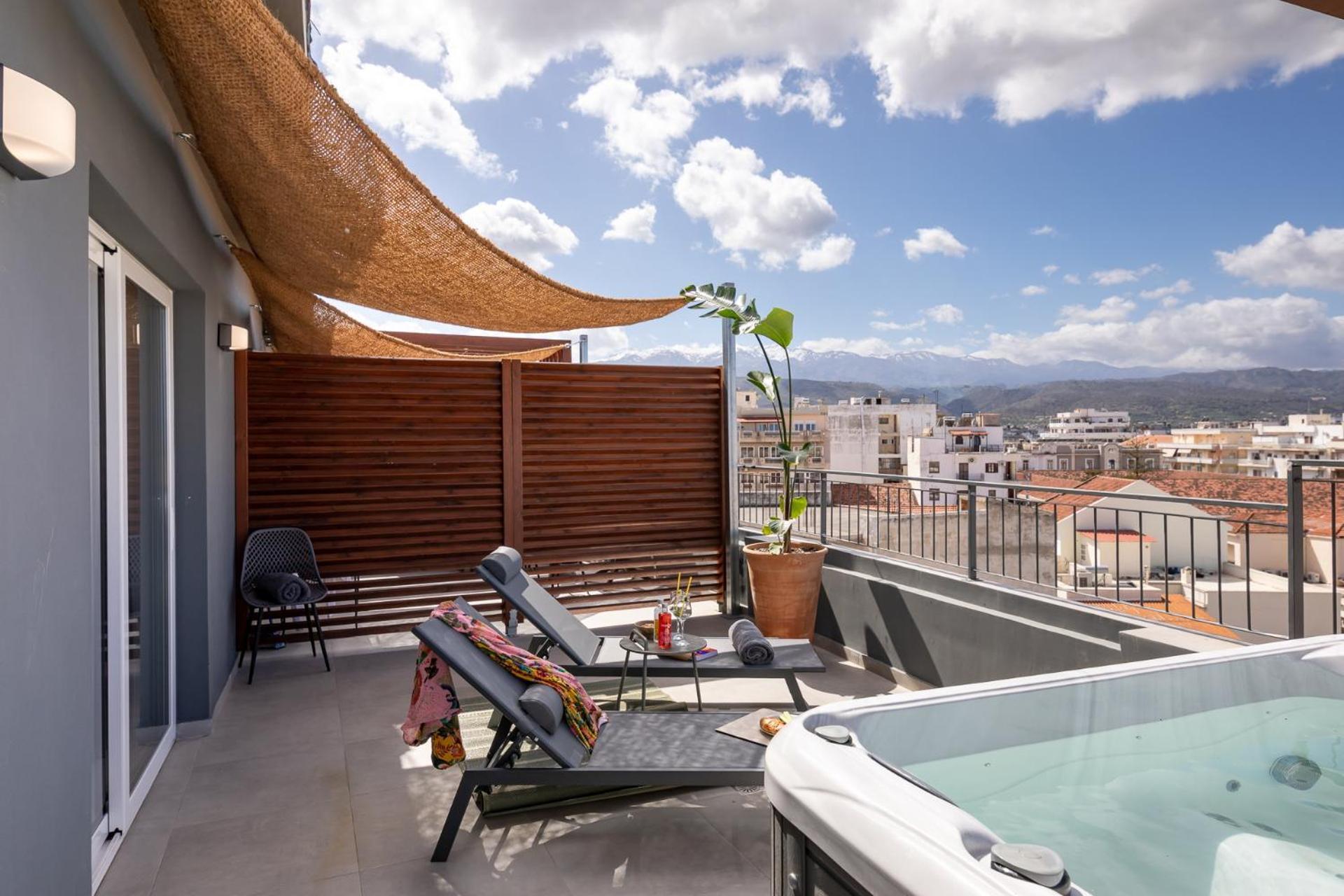 Anele Luxury Suites - Roof Top Jacuzzi La Canée Extérieur photo